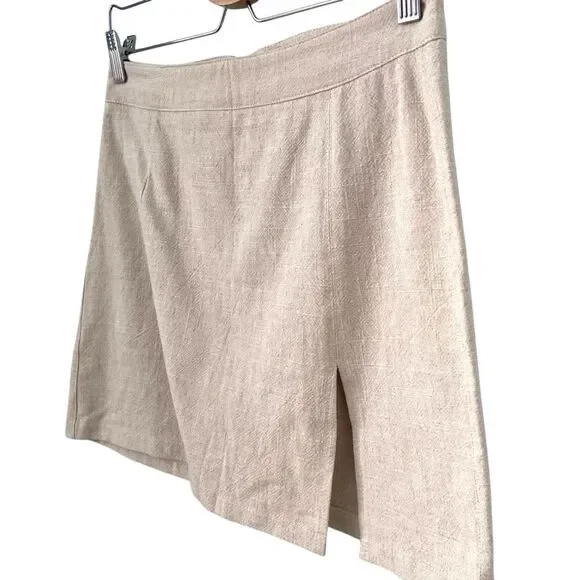 Lioness Beige Mini Skirt in Size Medium 70% Linen, 30% Cotton - Picture 4 of 6